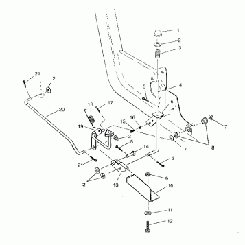 FOOT PEDAL and PARKING BRAKE  ASSEMBLY SWEDISH 4x4 400L S948140 (4926912691A009)