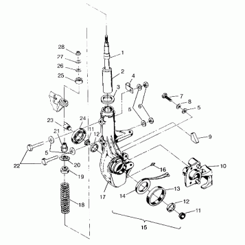 FRONT STRUT ASSEMBLY SWEDISH 4x4 400L S948140 (4926912691B005)