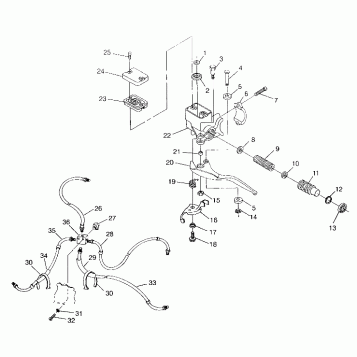 CONTROLS - MASTER CYLINDER/BRAKE LINE SWEDISH 4x4 400L S948140 (4926912691B013)