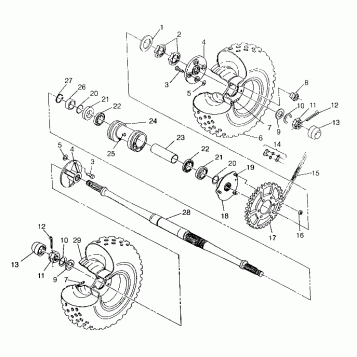 REAR WHEEL DRIVE ASSEMBLY SWEDISH 4x4 400L S948140 (4926912691C006)