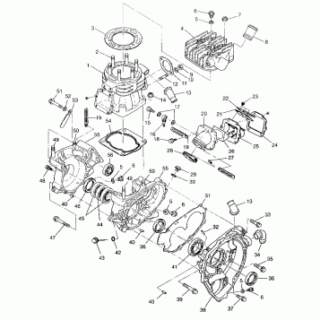 CRANKCASE and CYLINDER SWEDISH 4x4 400L S948140 (4926912691C012)
