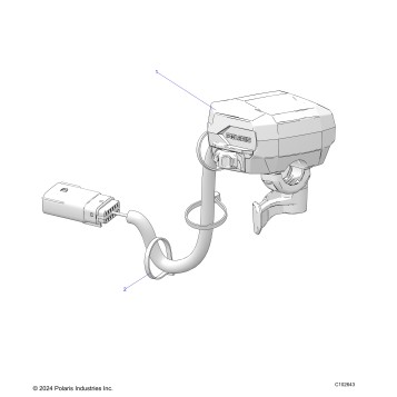 STEERING, CONTROLS, THROTTLE ASM. and CABLE - A25SEZ57GB (C102643)