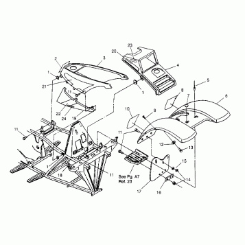 FRONT CAB ASSEMBLY Sport 400L W948540 (4927232723A005)