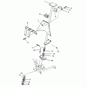 STEERING POST ASSEMBLY Sport 400L W948540 (4927232723B005)