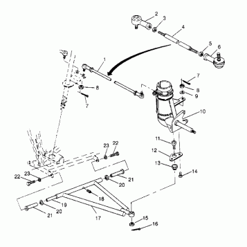 STEERING/A-ARM ASSEMBLY Sport 400L W948540 (4927232723B006)