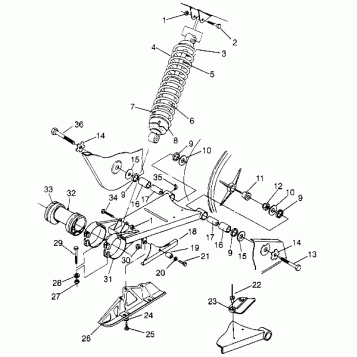 SWING ARM/SHOCK MOUNTING Sport 400L W948540 (4927232723B009)