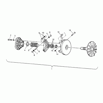 DRIVE CLUTCH ASSEMBLY Sport 400L W948540 (4927232723B010)