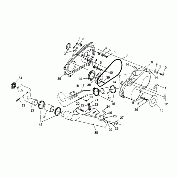 CLUTCH COVER ASSEMBLY Sport 400L W948540 (4927232723B012)