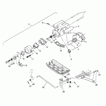 REAR BRAKE ASSEMBLY Sport 400L W948540 (4927232723B014)