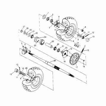 REAR WHEEL DRIVE ASSEMBLY Sport 400L W948540 (4927232723C001)