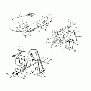 ELECTRICAL/TAILLIGHT ASSEMBLY Sport 400L W948540 (4927232723C005)