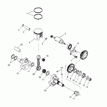 PISTON and CRANKSHAFT Sport 400L W948540 (4927232723C009)