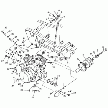 ENGINE MOUNTING Scrambler W957840 (4927252725A009)