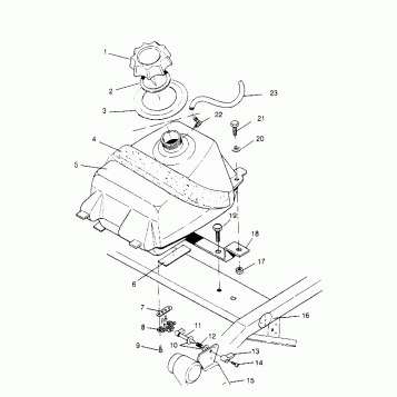 FUEL TANK ASSEMBLY Scrambler W957840 (4927252725A012)