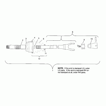 CV JOINT - NEAPCO PARTS Scrambler W957840 (4927252725B004)