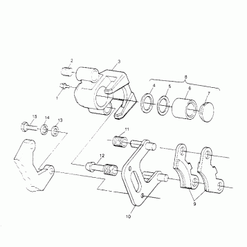 FRONT BRAKE ASSEMBLY Scrambler W957840 (4927252725B007)