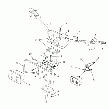 HANDLEBAR/HEADLIGHT ASSEMBLY Scrambler W957840 (4927252725B008)