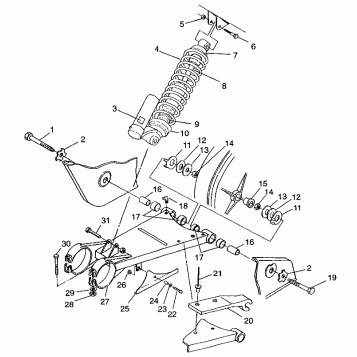 SWING ARM/SHOCK MOUNTING Scrambler W957840 (4927252725B014)