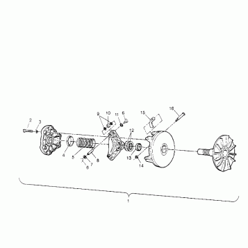 DRIVE CLUTCH ASSEMBLY Scrambler W957840 (4927252725C001)