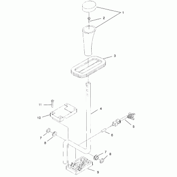GEAR SELECTOR ASSEMBLY Scrambler W957840 (4927252725C008)