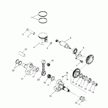 PISTON and CRANKSHAFT Scrambler W957840 (4927252725C012)