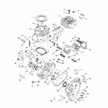 CRANKCASE and CYLINDER Scrambler W957840 (4927252725C013)