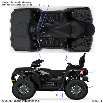 BODY, DECALS STANDARD - A26SYE85AL (900701-01)