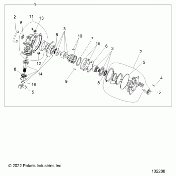 DRIVE TRAIN, FRONT GEARCASE - A24SHR57AM (102288)