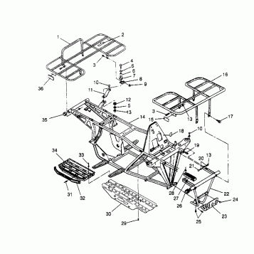 BUMPER/RACK MOUNTING  2X4 300 W957530 (4930053005A007)