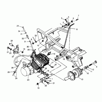 ENGINE MOUNTING  2X4 300 W957530 (4930053005A009)
