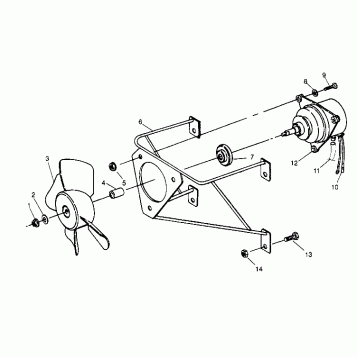 FAN ASSEMBLY  2X4 300 W957530 (4930053005A011)