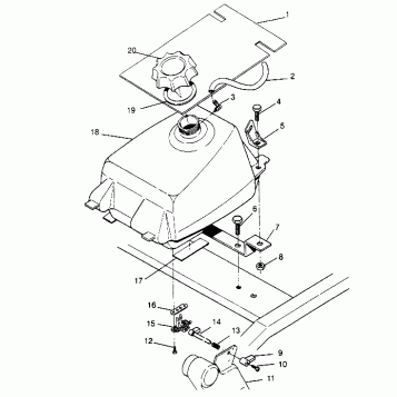 FUEL TANK ASSEMBLY 2X4 300 W957530 (4930053005A012)