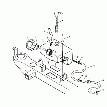 OIL TANK ASSEMBLY  2X4 300 W957530 (4930053005A013)