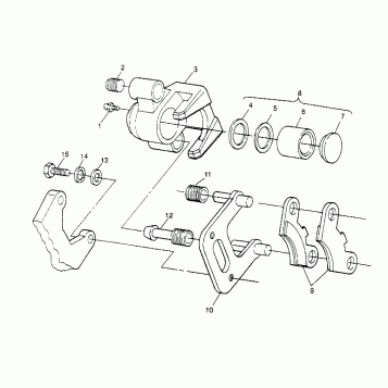 FRONT BRAKE ASSEMBLY 2X4 300 W957530 (4930053005B004)