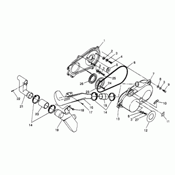 CLUTCH COVER ASSEMBLY 2X4 300 W957530 (4930053005B013)