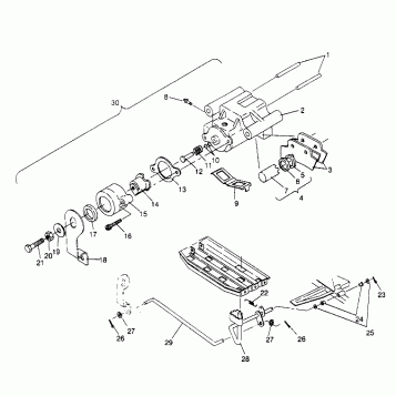 REAR BRAKE ASSEMBLY 2X4 300 W957530 (4930053005C001)