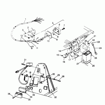 ELECTRICAL/TAILLIGHT ASSEMBLY  2X4 300 W957530 (4930053005C003)