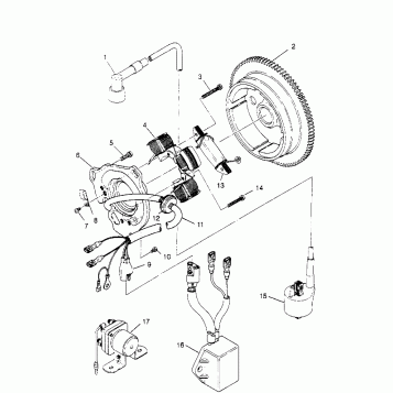 MAGNETO ASSEMBLY  2X4 300 W957530 (4930053005C011)