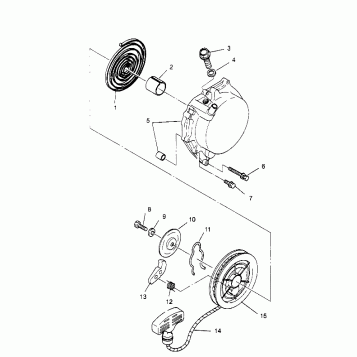 RECOIL STARTER  2X4 300 W957530 (4930053005C013)