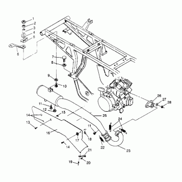 EXHAUST SYSTEM  2x4 400L W957540 (4930093009A011)