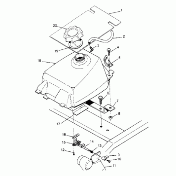 FUEL TANK ASSEMBLY 2x4 400L W957540 (4930093009A012)