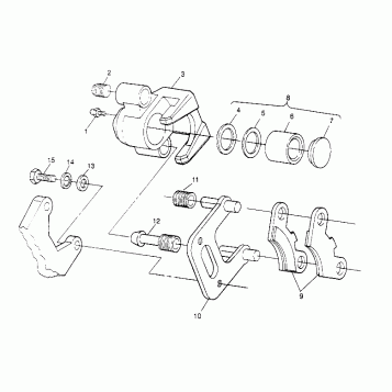 FRONT BRAKE ASSEMBLY 2x4 400L W957540 (4930093009B003)