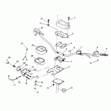 STEERING - HANDLEBAR  2x4 400L W957540 (4930093009B004)