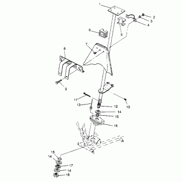 STEERING POST ASSEMBLY  2x4 400L W957540 (4930093009B005)