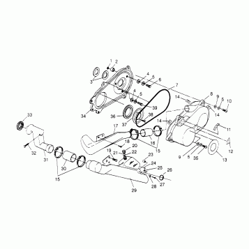 CLUTCH COVER ASSEMBLY 2x4 400L W957540 (4930093009B012)