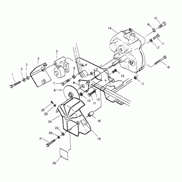 GEARCASE/BRAKE MOUNTING  2x4 400L W957540 (4930093009B013)