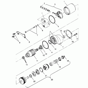 STARTING MOTOR 2X4 400L W957540 (4930093009D008)