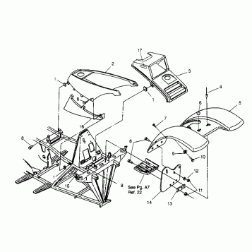 FRONT CAB ASSEMBLY Sport 400L W958540 (4930133013A005)