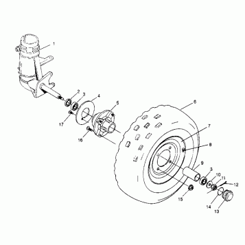 FRONT WHEEL ASSEMBLY Sport 400L W958540 (4930133013B003)