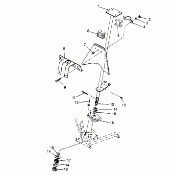 STEERING POST ASSEMBLY Sport 400L W958540 (4930133013B006)